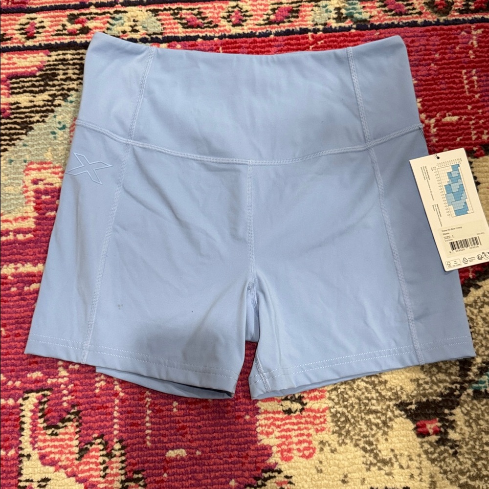 2XU Blue Form Soft Touch High Rise Compression Shorts 4" Large 2XU